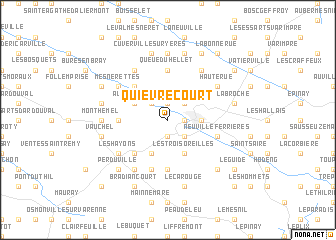 map of Quiévrecourt