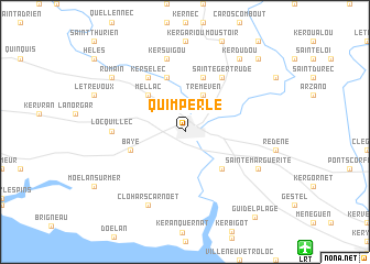 map of Quimperlé