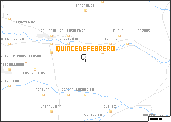 map of Quince de Febrero