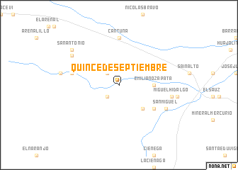 map of Quince de Septiembre