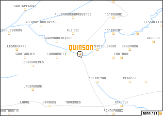 map of Quinson