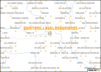 map of Quintanilla de los Adrianos