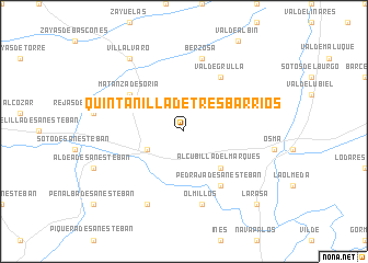 map of Quintanilla de Tres Barrios