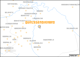 map of Quinze de Novembro