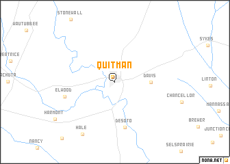 map of Quitman