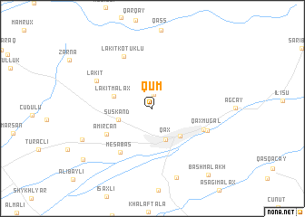 map of Qum