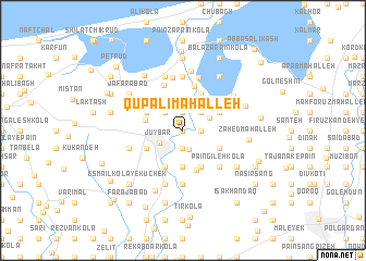 map of Qūpālī Maḩalleh