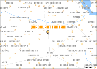 map of Qurdalā at Taḩtānī