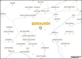 map of Qūreh Jīneh