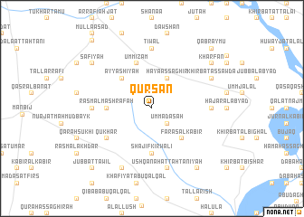 map of Qurşān