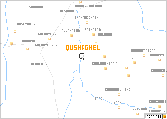 map of Qūsh Āghel