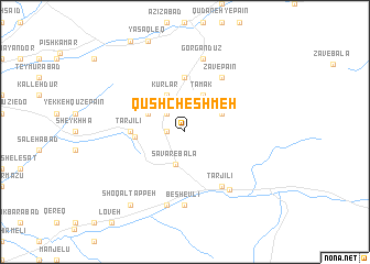 map of Qūsh Cheshmeh