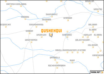 map of Qūsheh Qūʼī