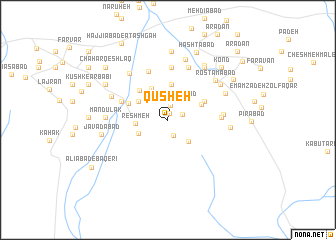 map of Qūsheh