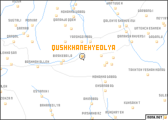 map of Qūshkhāneh-ye ‘Olyā