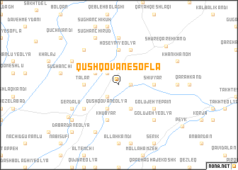 map of Qūshqovān-e Soflá