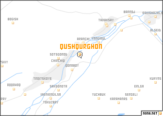 map of Qŭshqŭrghon