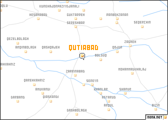 map of Qūţīābād