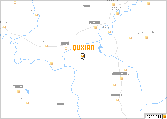 map of Quxian