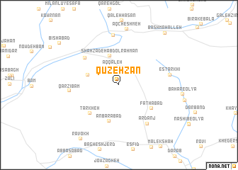 map of Qūzeh Zan