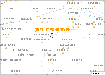 map of Qūzlū-ye Khānīyeh