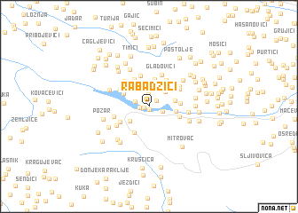map of Rabadžići