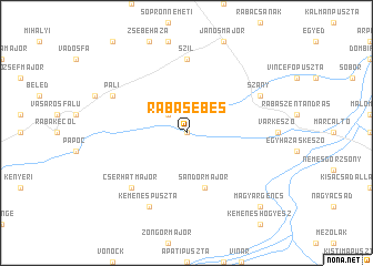 map of Rábasebes