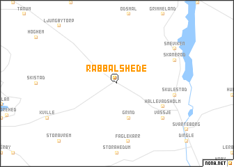 map of Rabbalshede