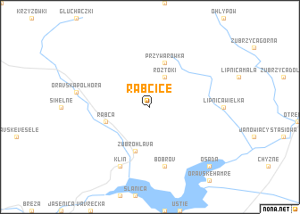 map of Rabčice