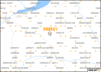 map of Rabędy