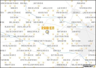 map of Rąbień