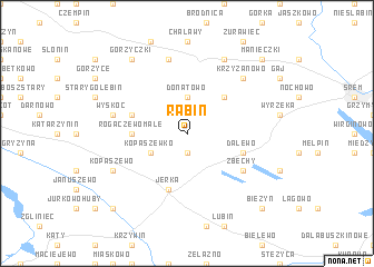 map of Rąbin