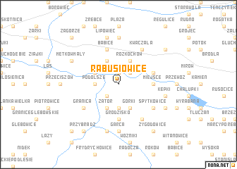 map of Rabusiowice