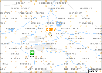 map of Ráby