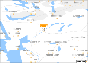 map of Råby