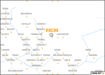 map of Răcaş