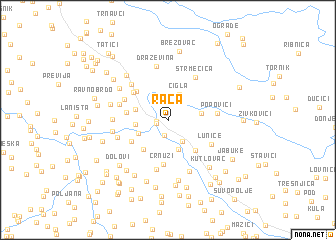 map of Rača