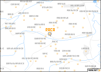 map of Rača