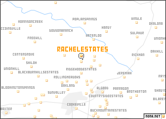 map of Rachel Estates