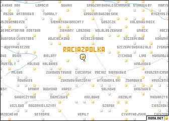 map of Raciąż Polka