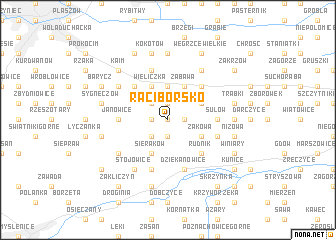 map of Raciborsko