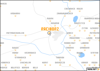 map of Racibórz