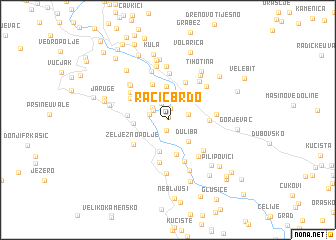 map of Račić Brdo