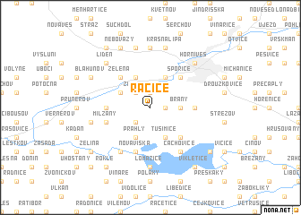 map of Račice