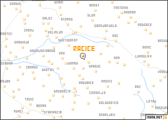 map of Račice