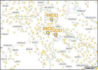 map of Račići