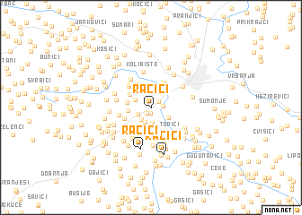 map of Račići