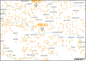 map of Račići