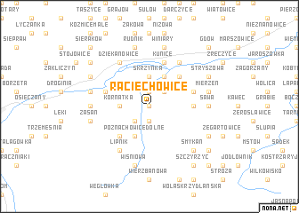 map of Raciechowice