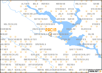 map of Račín